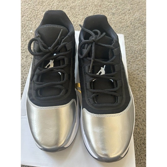 Women's Nike Air Jordan 11 CMFT Low Black Metallic Silver DV2629-001 sz 9.5 - Picture 4 of 5